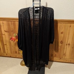 Black swag cardigan